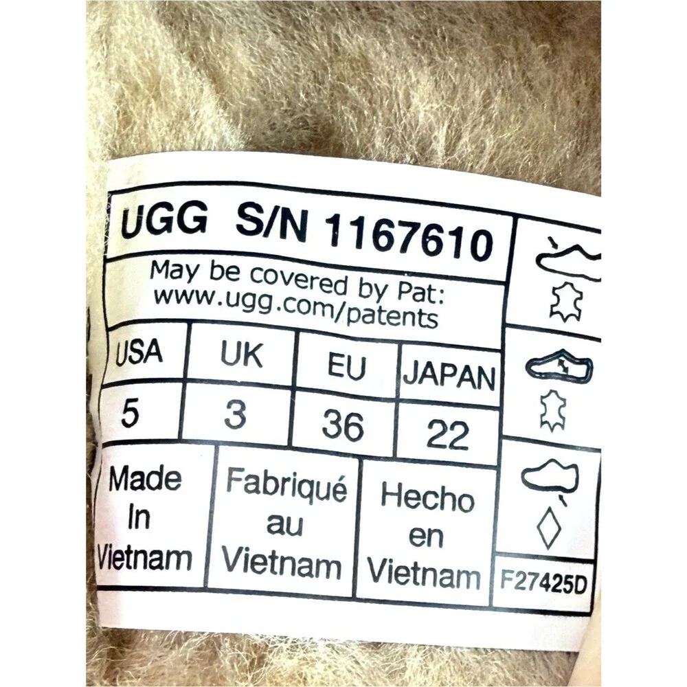 NIB UGG Greenport Suede Shearling Slippers Slip On Slides Size 5 Cozy Cabincore